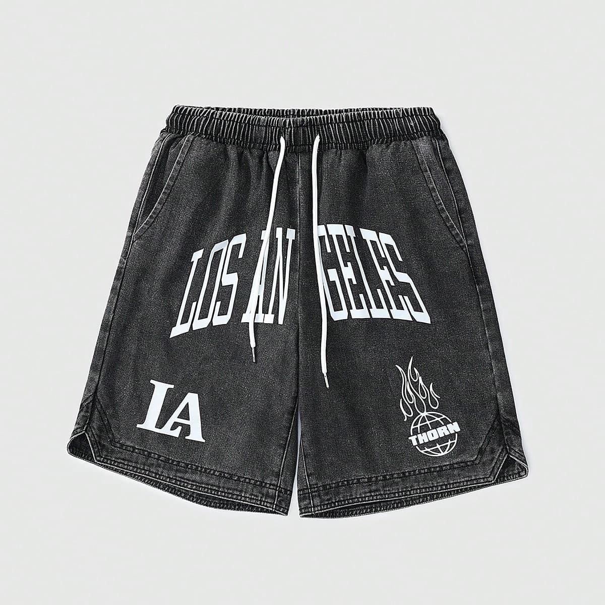 Short en jean imprimÃ© pour homme , convient pour un port quotidien au printemps et en Ã©tÃ©