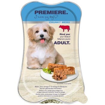 PREMIERE Chunky Menu Adult Pur bœuf 15x175 g