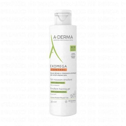 A-DERMA Exomega Control - gel moussant émollient anti-grattage flacon 200ml