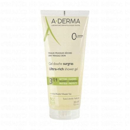 A-DERMA Les indispensables - Gel douche surgras tube 200ml