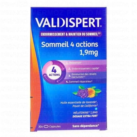 VALDISPERT Sommeil 4 actions 1.9mg x30 capsules