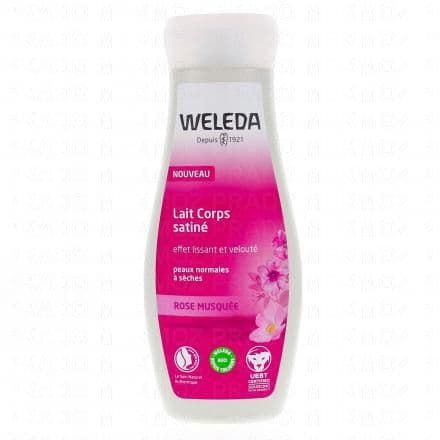 WELEDA Lait corps satiné rose musquée flacon 200ml
